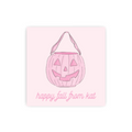 Pink Pumpkin Bucket Gift Tags / Stickers