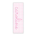 Pink Gingham Name Bookmarks