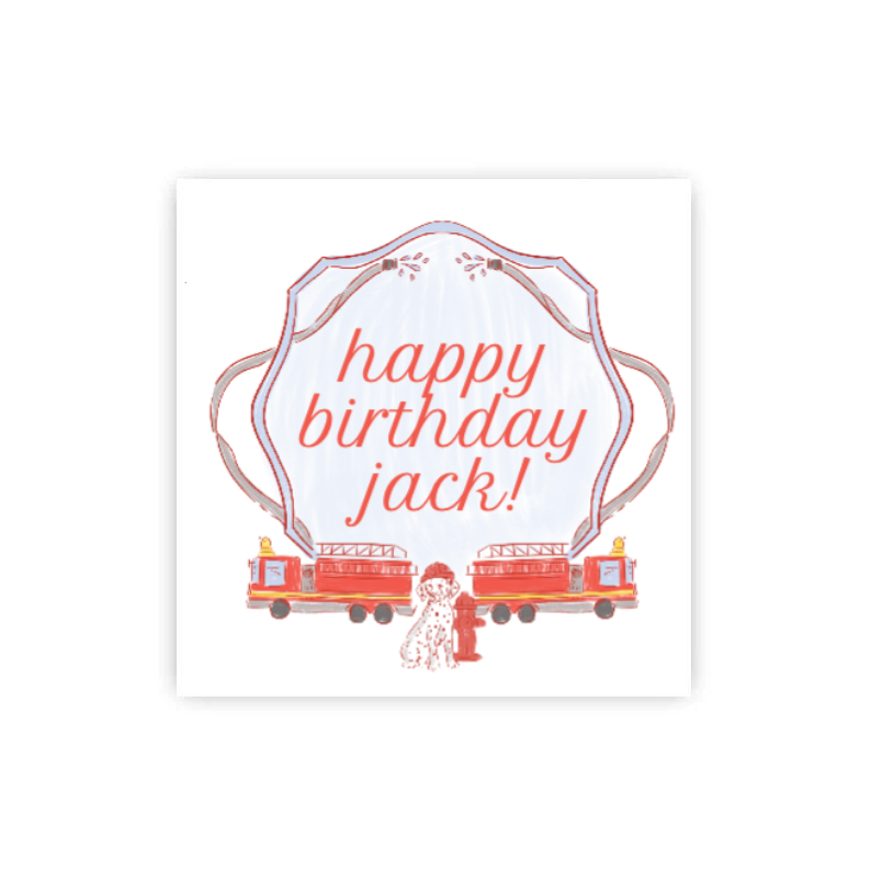 Firetruck Gift Tags / Stickers