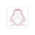 Pink Baby Shower Crest Gift Tags / Stickers