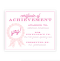 Pink Award Certificate