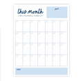 Preppy Blues Monthly Plan / Notepad