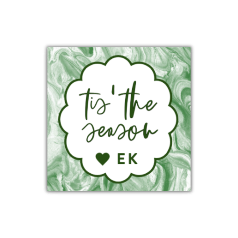 Green Marble Gift Tags / Stickers