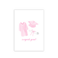 Pink Folded Grad Card