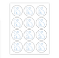 Blue Toile Cupcake Toppers