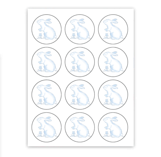Blue Toile Cupcake Toppers