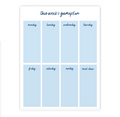 Preppy Blues Weekly Plan / Notepad