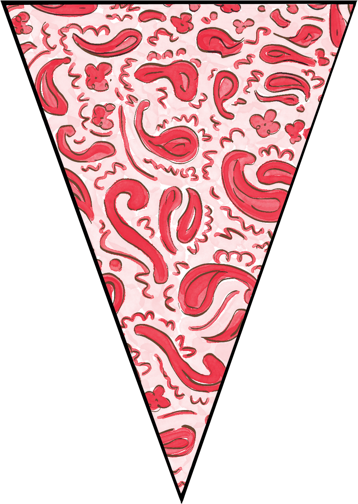 Pretty Paisley Pennant Banner