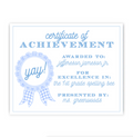 Blue Award Certificate