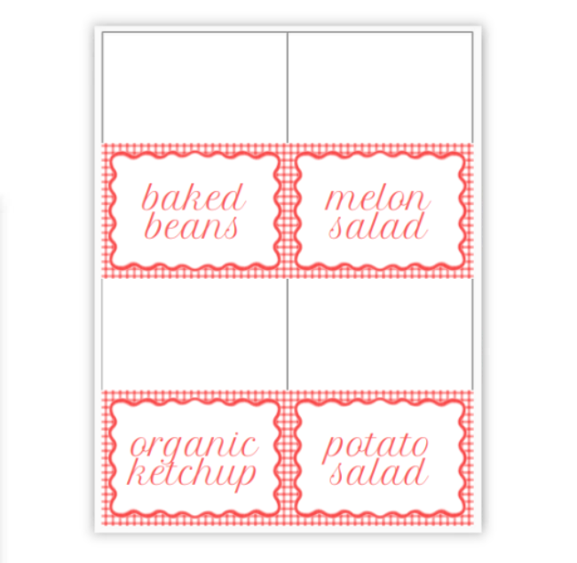 BBQ Placecards