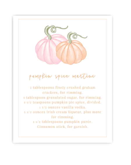 Pastel Pumpkin Party Sign