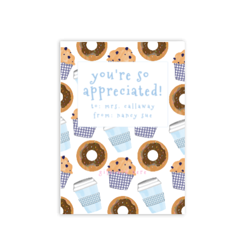 Teacher Snacks Giftcard Holder