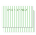 Green Pastel Stripe Notecard