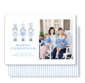 Blue Nutcracker Christmas Card