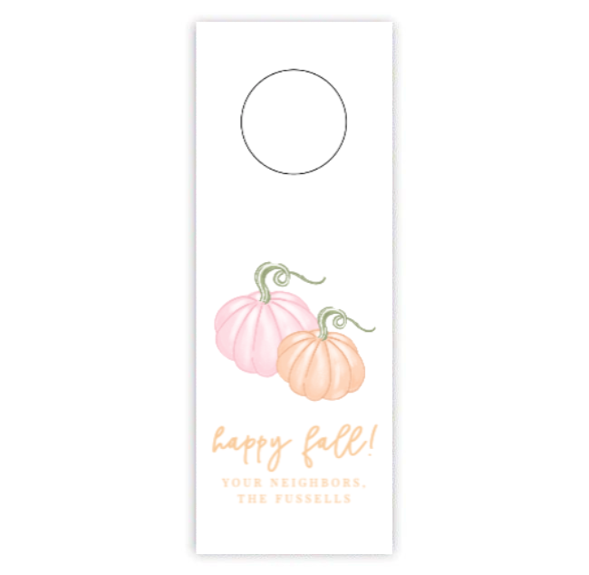 Pastel Pumpkin Wine Tag