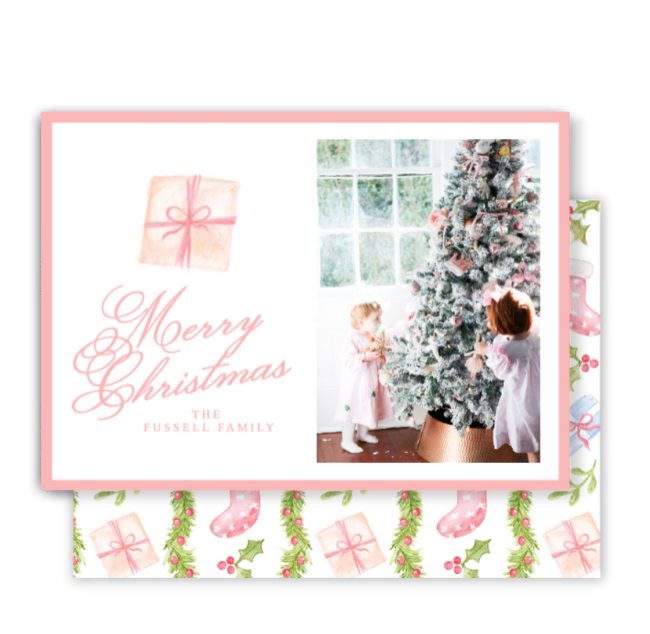 Preppy Pastel Christmas Card