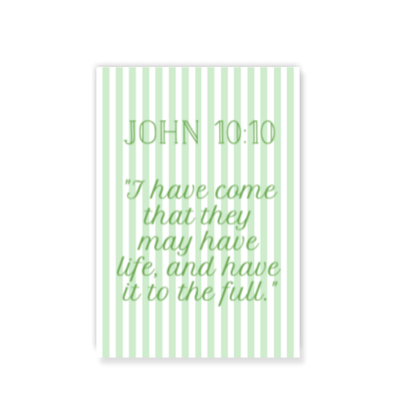 Green Pastel Stripe Verse of The Week