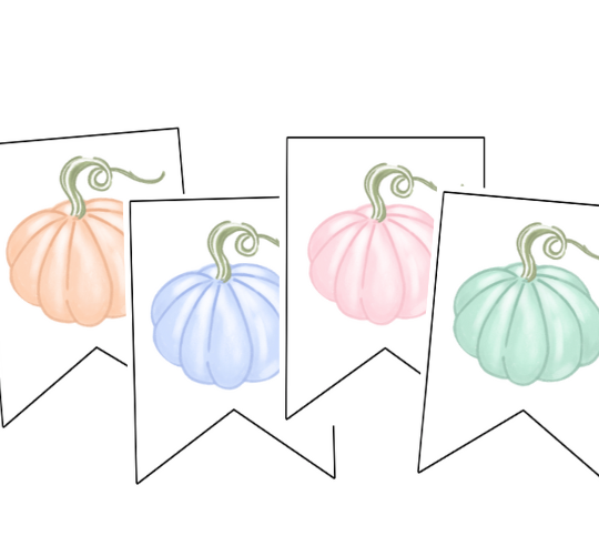 Pastel Pumpkin Banner