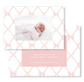 Pink Trellis Birth Announcement