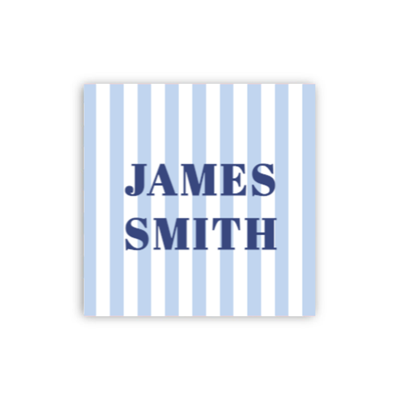 Blue Stripe Child's Card / Sticker