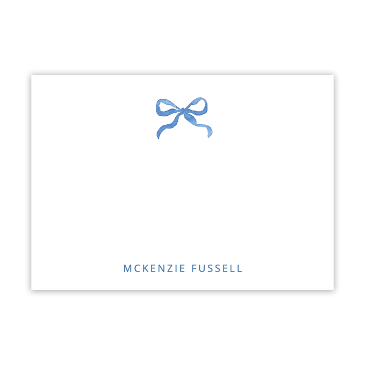 Blue Bow Notecard