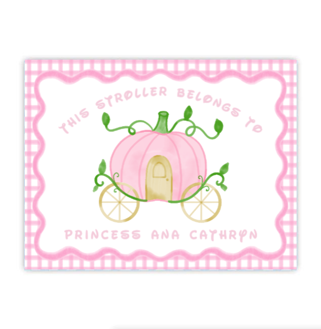 Princess Carriage Stroller Tag