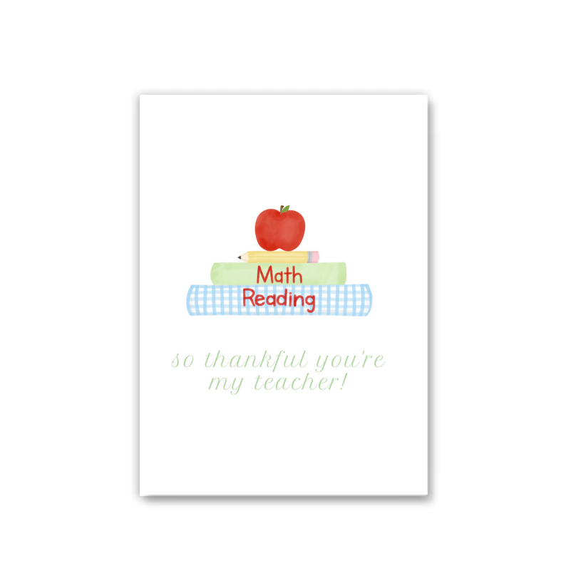School Books Folded Card
