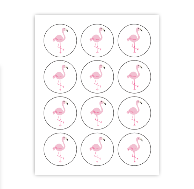 Flamingo Cupcake Toppers