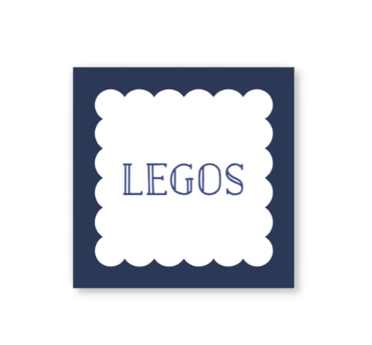 Navy Playroom Labels / Stickers