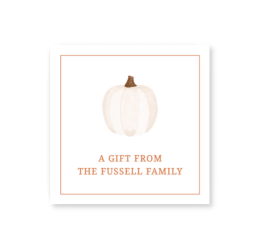 White Pumpkin Gift Tag