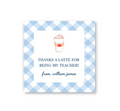 Pumpkin Spice Latte Gift Tag (Blue)