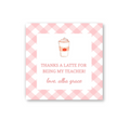 Pumpkin Spice Latte Gift Tag (Pink)