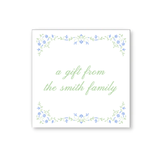 Blue Ladylike Gift Tags / Stickers
