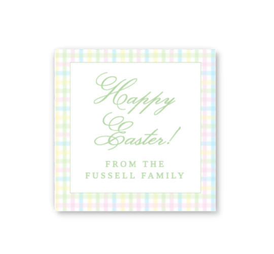 Pastel Plaid Gift Tags / Stickers