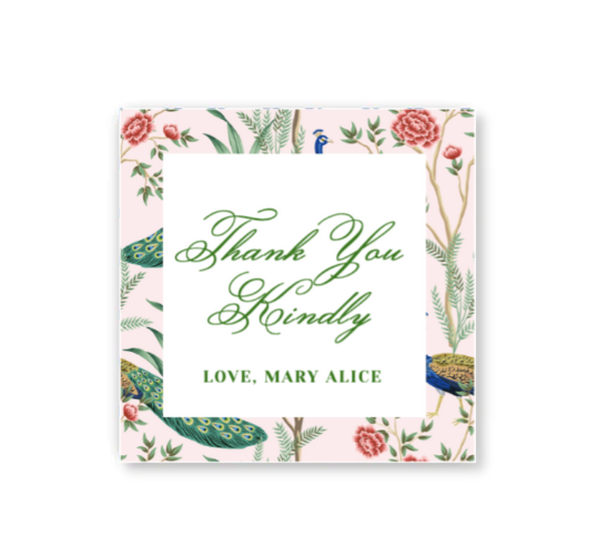 Pink Chinoiserie Gift Tags / Stickers