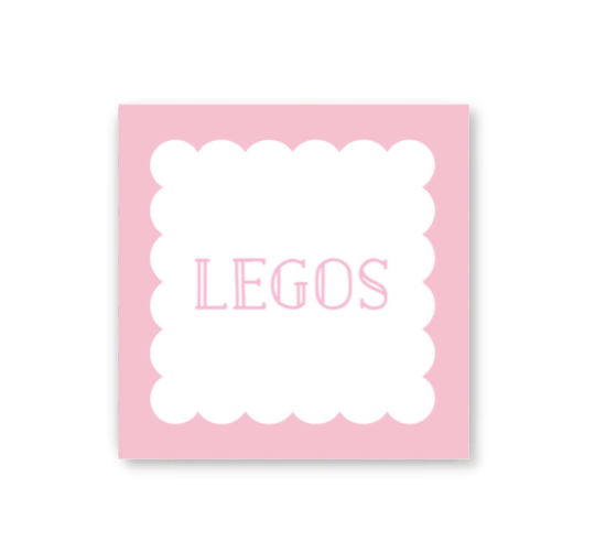 Pink Playroom Labels / Stickers