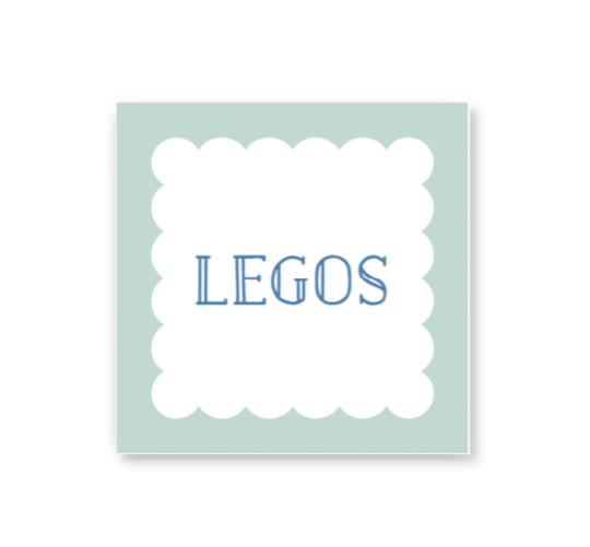 Sage Playroom Labels / Stickers