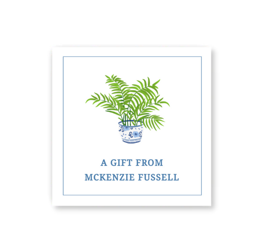 Chinoiserie Plant Gift Tag