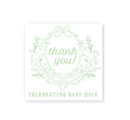 Green Stork Gift Tag / Stickers