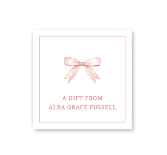 Pink Bow Gift Tag