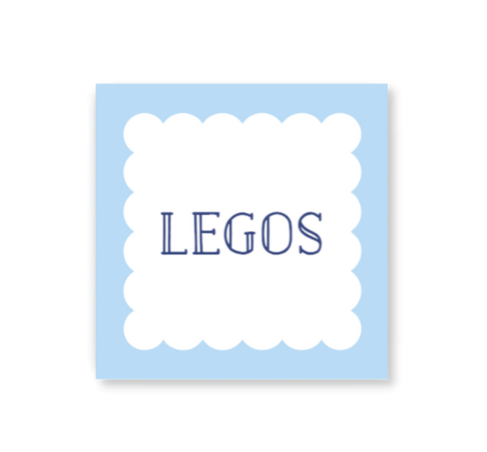 Blue Playroom Labels / Stickers