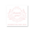 Pink Stork Gift Tag / Stickers