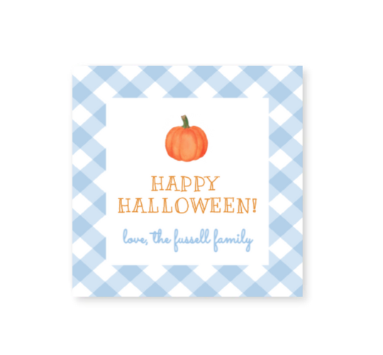 Blue Halloween Gift Tag