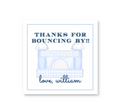 Blue Bounce House Gift Tags / Stickers