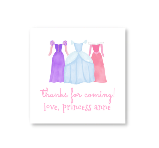 Pink Princess Gift Tags / Stickers