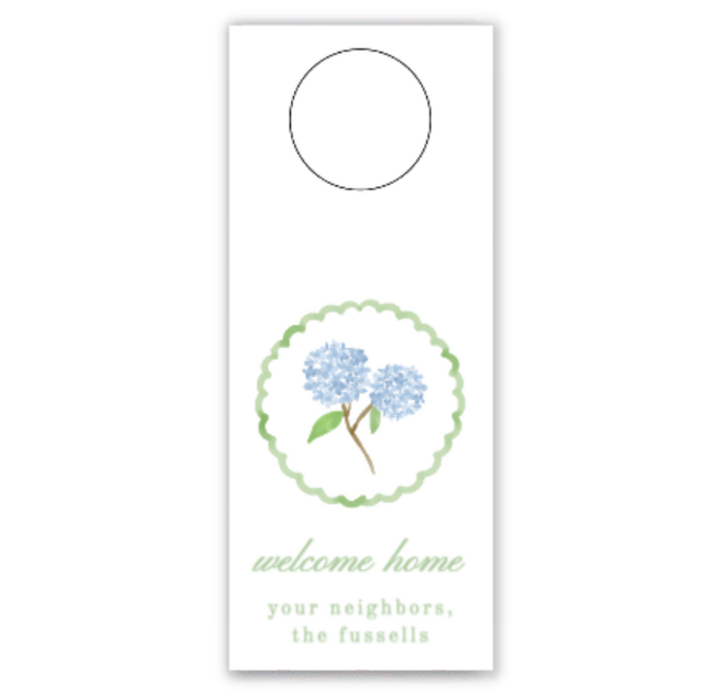 Hydrangea Wine Tag