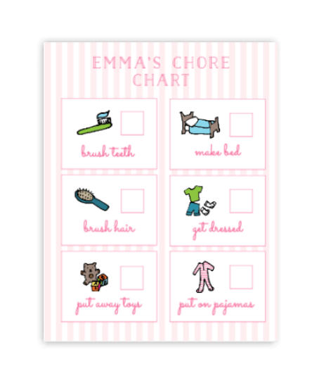 Pink Pastel Chore Chart