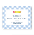 Blue Back To School Sign
