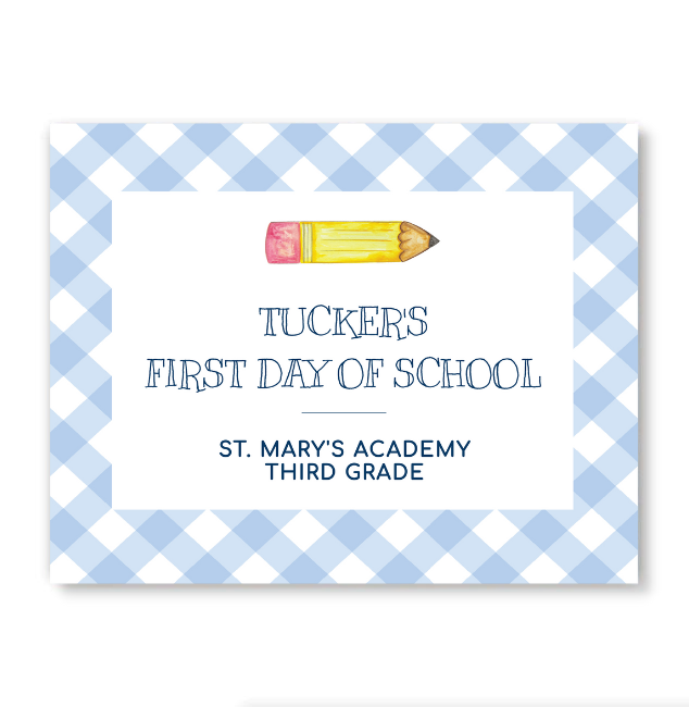 Blue Back To School Sign
