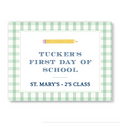 Green Windowpane Back To School Sign